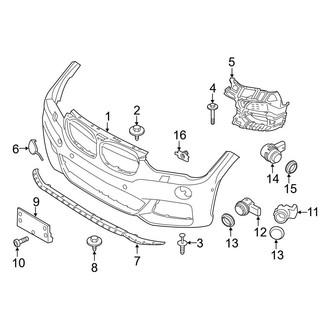 BMW OE - Front Bumper & Grille - Bumper & Components (With M Sport Package, Bumper Cover & Trim)