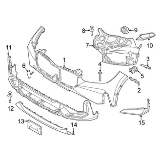 BMW OE - Front Bumper & Grille - Bumper & Components (W/O M Sport Package, Bumper Cover & Trim), (xDrive28i)