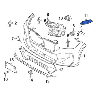 BMW OE - Left Bumper Cover Support Rail Insulator
