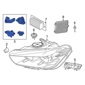 BMW OE - Front Left Headlight Hardware Kit