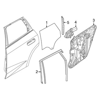 BMW OE - Rear Door - Glass & Hardware (xDrive28i)