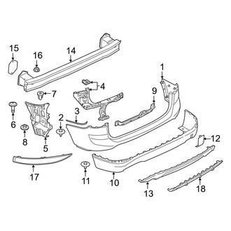 BMW OE - Rear Bumper - Bumper & Components (W/O M Sport Package, Bumper Cover & Trim)