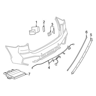 BMW OE - Rear Bumper - Bumper & Components (With M Sport Package, Electrical Components)