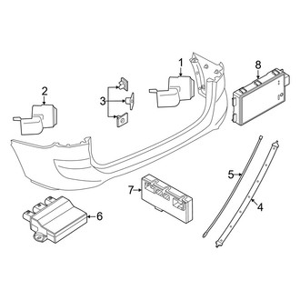 BMW OE - Rear Bumper - Electrical Components (With M Sport Package)