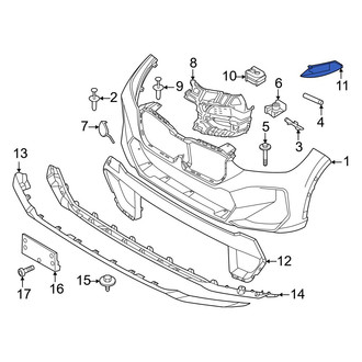 BMW OE - Right Bumper Cover Support Rail Insulator