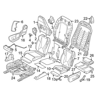 BMW OE - Seats & Tracks - Driver Seat Components (With M Sport Seat), (M35i xDrive)