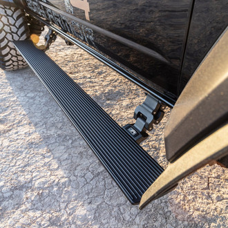 Body Armor 4x4® - E-Series Cab Length Black Running Boards