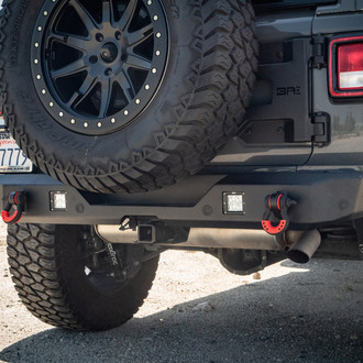 Body Armor 4x4® - Orion Full Width Black Powder Coated Rear HD Bumper