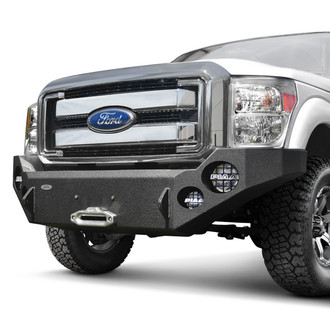Body Armor 4x4® - Full Width Black Front Winch HD Bumper