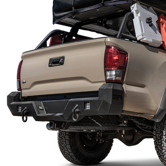 Body Armor 4x4® - PRO-Series Full Width Black Powder Coated Rear HD Bumper