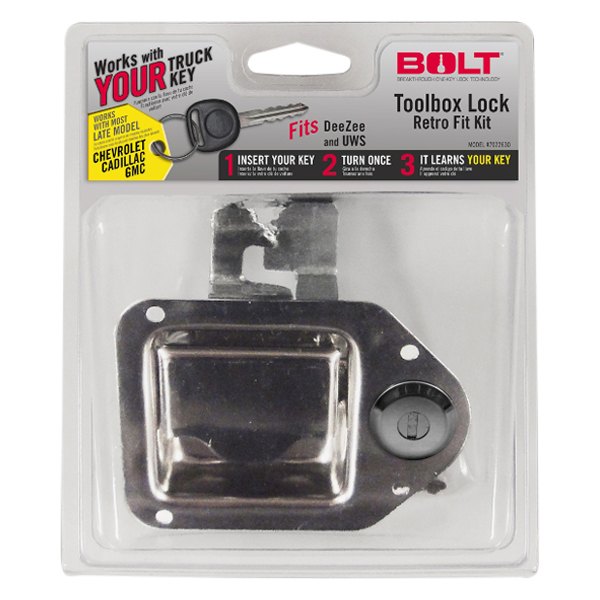 Bolt Lock® - Locking Tool Box Latch for Center Cut Keys