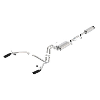 Borla® - S-Type™ 304 SS Cat-Back Exhaust System with Split Rear Exit