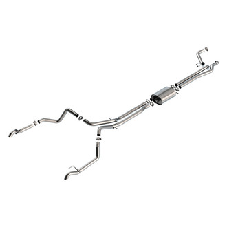 Borla® - S-Type™ 304 SS True Dual Cat-Back Exhaust System with Split Rear Exit