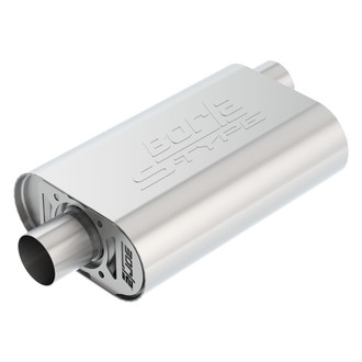 Borla® - S-Type™ Stainless Steel Oval Crate Gray Exhaust Muffler