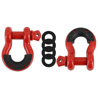 Borne Off-Road® - Red 3/4 Steel D-Ring Shackle Set
