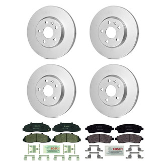 Bosch® - QuietCast™ Premium Front and Rear Brake Kit with Organic Pads