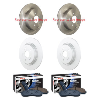 Bosch® - QuietCast™ Premium Front and Rear Brake Kit with Ceramic Pads