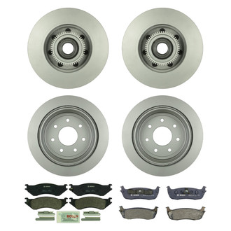 Bosch® - QuietCast™ Premium Front and Rear Brake Kit with Organic Pads