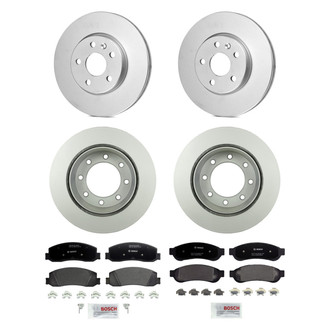 Bosch® - QuietCast™ Premium Front and Rear Brake Kit with Organic Pads