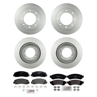 Bosch® - QuietCast™ Premium Front and Rear Brake Kit with Organic Pads