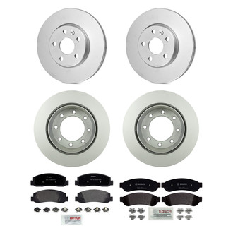 Bosch® - QuietCast™ Premium Front and Rear Brake Kit with Organic Pads