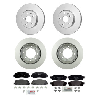 Bosch® - QuietCast™ Premium Front and Rear Brake Kit with Organic Pads