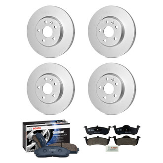 Bosch® - QuietCast™ Premium Front and Rear Brake Kit with Organic Pads