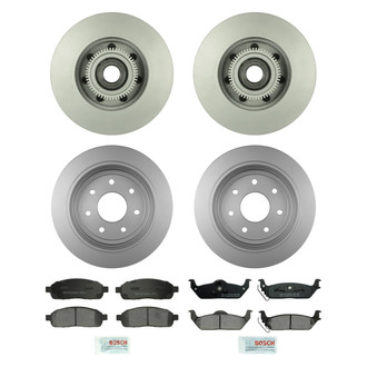 Bosch® - QuietCast™ Premium Front and Rear Brake Kit with Ceramic Pads