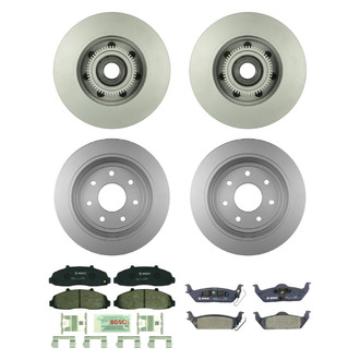 Bosch® - QuietCast™ Premium Front and Rear Brake Kit with Organic Pads
