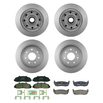 Bosch® - QuietCast™ Premium Front and Rear Brake Kit with Organic Pads