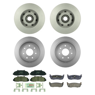 Bosch® - QuietCast™ Premium Front and Rear Brake Kit with Organic Pads