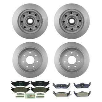 Bosch® - QuietCast™ Premium Front and Rear Brake Kit with Organic Pads