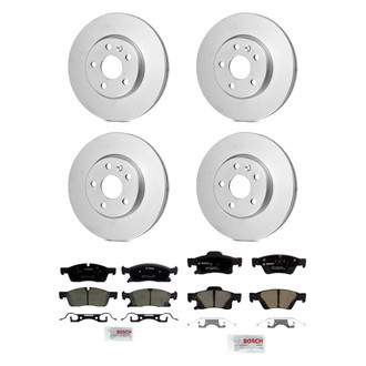 Bosch® - QuietCast™ Premium Front and Rear Brake Kit with Ceramic Pads