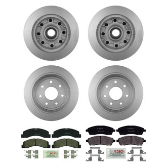 Bosch® - QuietCast™ Premium Front and Rear Brake Kit with Organic Pads