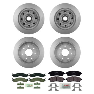 Bosch® - QuietCast™ Premium Front and Rear Brake Kit with Organic Pads