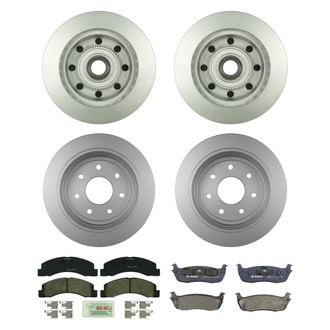 Bosch® - QuietCast™ Premium Front and Rear Brake Kit with Organic Pads