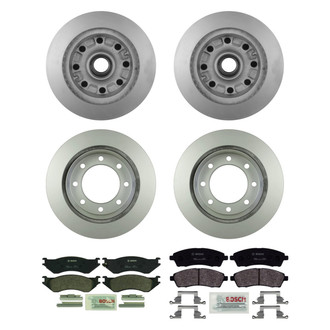 Bosch® - QuietCast™ Premium Front and Rear Brake Kit with Organic Pads