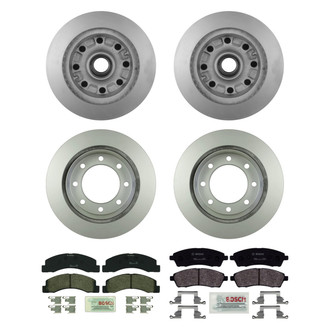 Bosch® - QuietCast™ Premium Front and Rear Brake Kit with Organic Pads