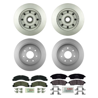 Bosch® - QuietCast™ Premium Front and Rear Brake Kit with Organic Pads