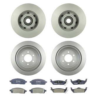Bosch® - QuietCast™ Premium Front and Rear Brake Kit with Organic Pads