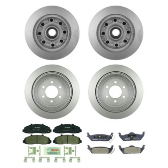 Bosch® - QuietCast™ Premium Front and Rear Brake Kit with Organic Pads