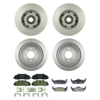 Bosch® - QuietCast™ Premium Front and Rear Brake Kit with Organic Pads