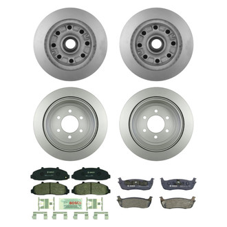 Bosch® - QuietCast™ Premium Front and Rear Brake Kit with Organic Pads