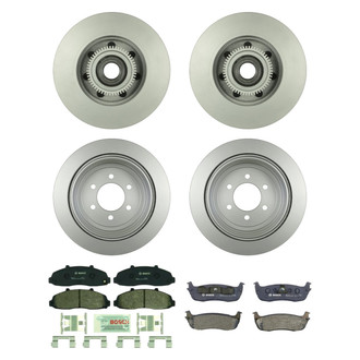 Bosch® - QuietCast™ Premium Front and Rear Brake Kit with Organic Pads