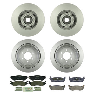 Bosch® - QuietCast™ Premium Front and Rear Brake Kit with Organic Pads