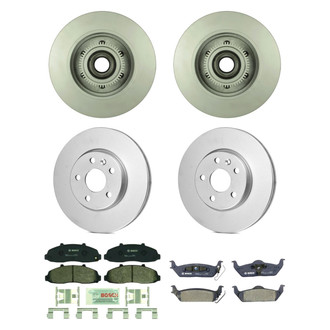 Bosch® - QuietCast™ Premium Front and Rear Brake Kit with Organic Pads