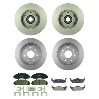 Bosch® - QuietCast™ Premium Front and Rear Brake Kit with Organic Pads
