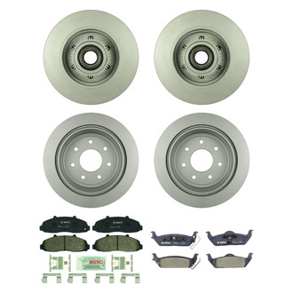 Bosch® - QuietCast™ Premium Front and Rear Brake Kit with Organic Pads