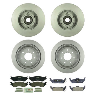 Bosch® - QuietCast™ Premium Front and Rear Brake Kit with Organic Pads