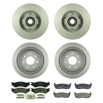 Bosch® - QuietCast™ Premium Front and Rear Brake Kit with Organic Pads